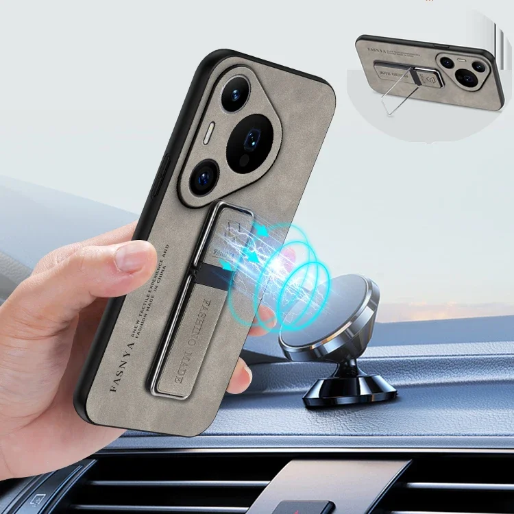 Luxus Schaffell Leder halter Handy hülle für Huawei Pura 70 Pro P60 P50 P40 P30 P20 Pro P10 plus Schutz Stand Back Cover