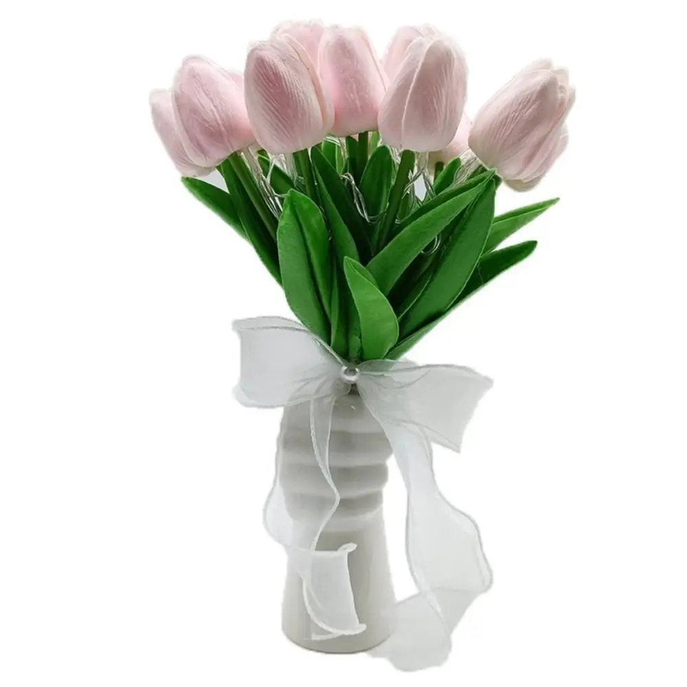 LED LED Tulip Night Lamp Artificial Flowers Table Lamp Simulated Flower Bouquet Lamp Simulation Design Bouquet