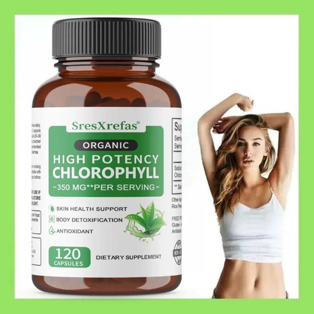 

Chlorophyll Capsules, Support Body Detox, Liver Cleanse, Energy & Skin Health, Fresh Smelling Breath, Non-GMO
