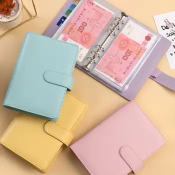 PU皮革預算活頁夾,帶現金信封口袋,拉鍊小巧法式預算袋活頁夾,用於儲蓄,A6尺寸計劃本整理器 10 最佳銷售 預算規劃整理器 - №7