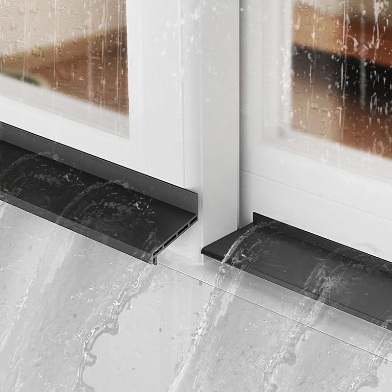 1.1M TPE Windproof Windows Seal Strip Water Retaining Strips Heat Cold-resistant Sliding Window Weather Strip Easy Installation