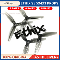 4/6/8Pairs HQprop HQ Ethix S5 5040 Propeller 5X4X3 5inch 3-Blade CW&CCW PC Props For RC FPV Racing Freestyle Drone Quadcopter