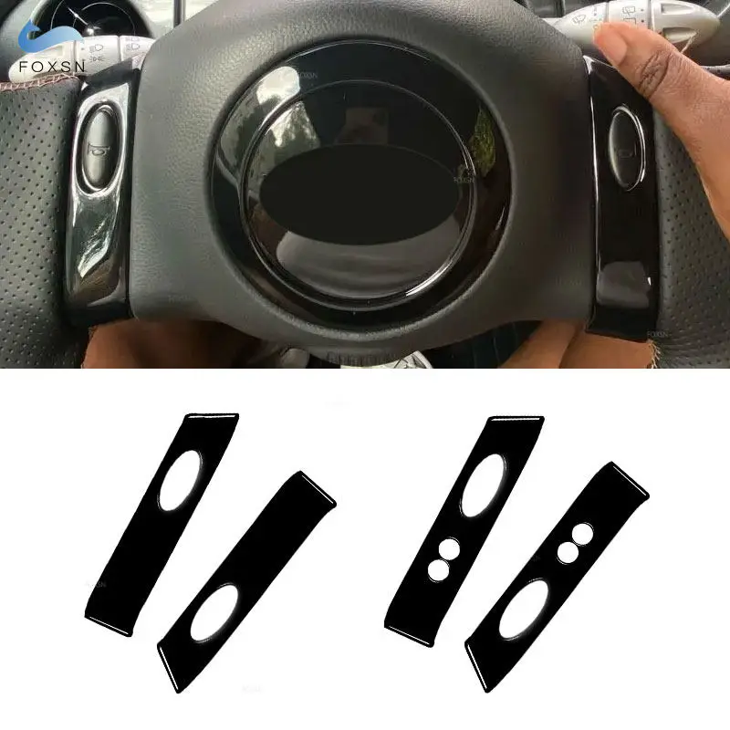 Car Inner Steering Wheel Panel Buttons Frame Trim Cover For Mini Cooper Hatch One R50 R53 2002 2003 2004 Piano Black Accessories