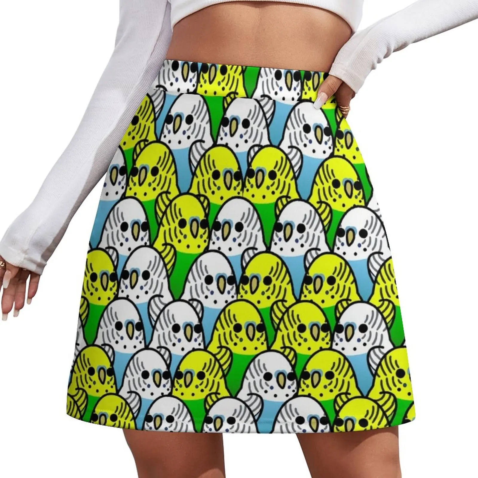 

Too Many Birds! - Budgie Squad 1 Mini Skirt new in external clothes Clothes for summer summer clothes Woman short skirt
