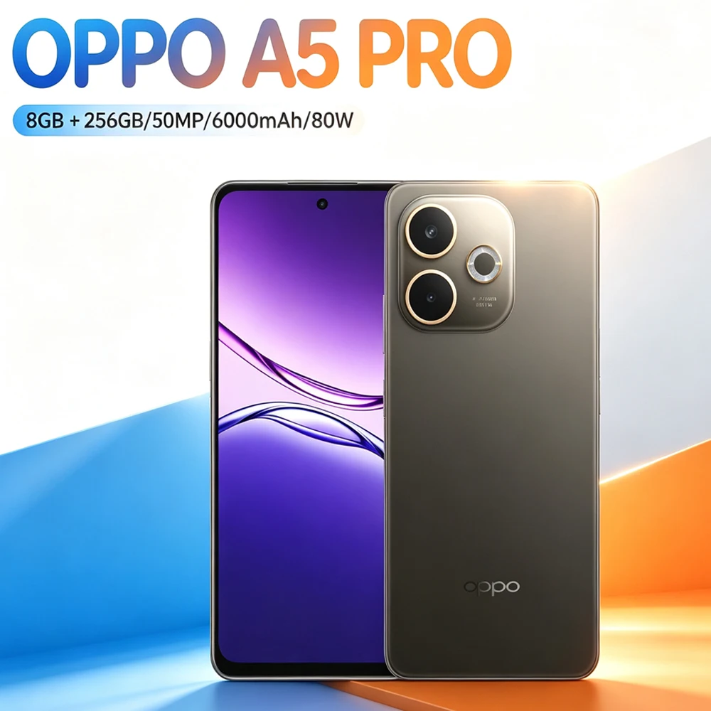 New OPPO A5 Pro 5G Full Netcom Mobile Phone 6.7-Inch Large Screen 80W Fast Charge Long Battery Life Camera Phone 8GB+256GB