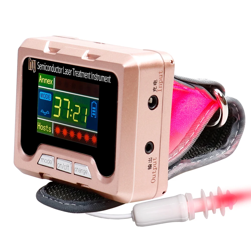 650nm Laser LLLT Low Light Wrist Watch Diode Laser Physiotherapy Therapy Diabetes Hypertension Rhinitis Treatment Cholesterol