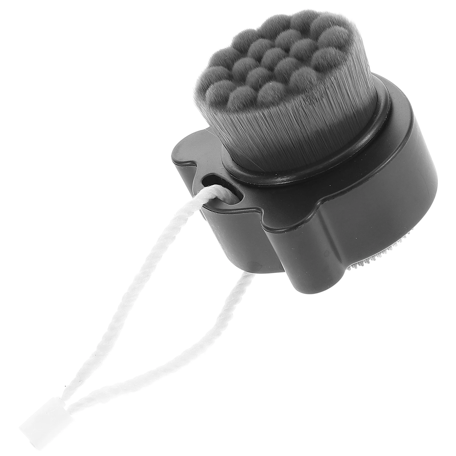 فرشاة وجه من السيليكون مزدوجة الجوانب، غطاء مقشر ناعم أسود، منظف وجه مريح، العناية اليومية بالبشرة، منظف ليفة البشرة