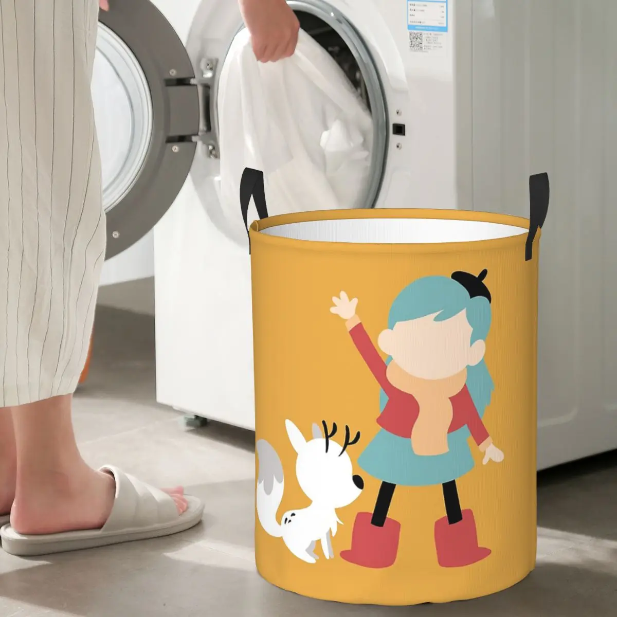 Hilda และ Twig พับตะกร้าซักผ้าเสื้อผ้าสกปรก Home Organizer ขนาดใหญ่กันน้ํา Hamper สําหรับบ้านเด็ก