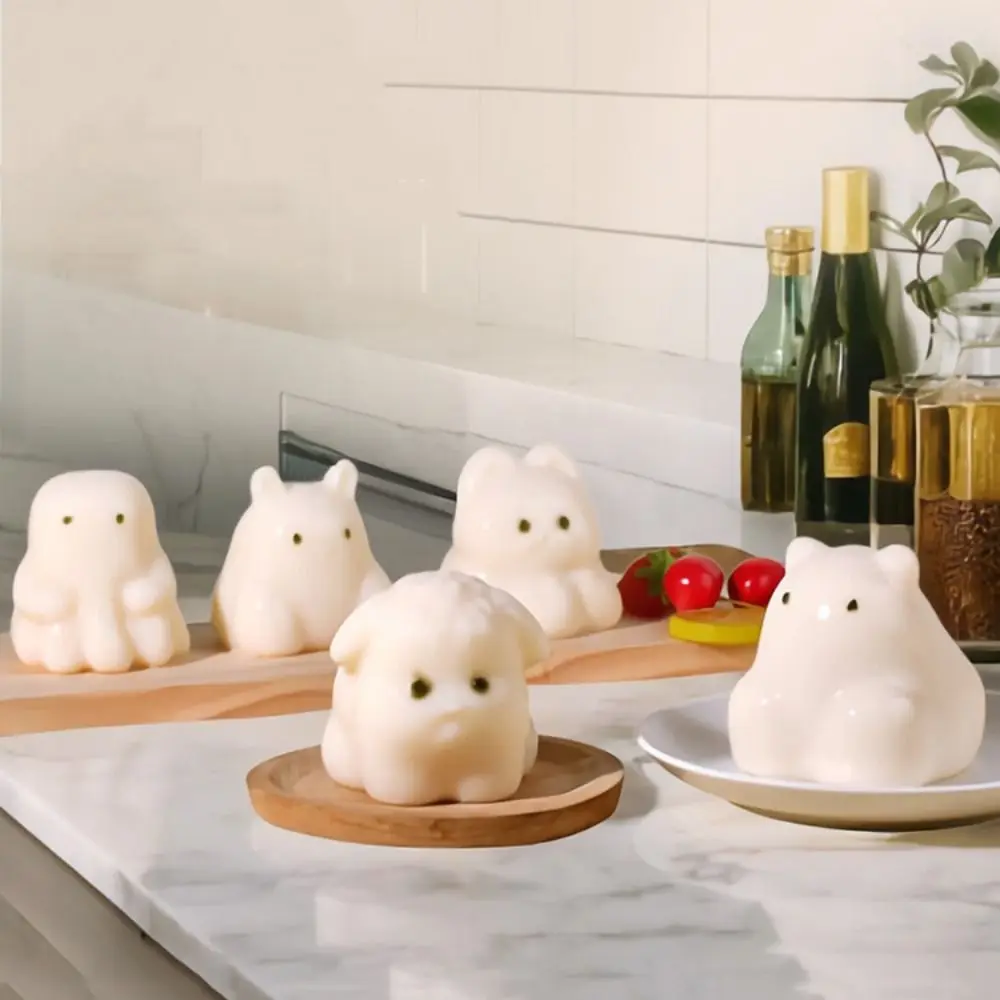 

3D Dog Milk Pudding Mold Silicone Cartoon Mousse Cake Molds Handmade Non-stick Rabbit Bear Ice Cream Mold