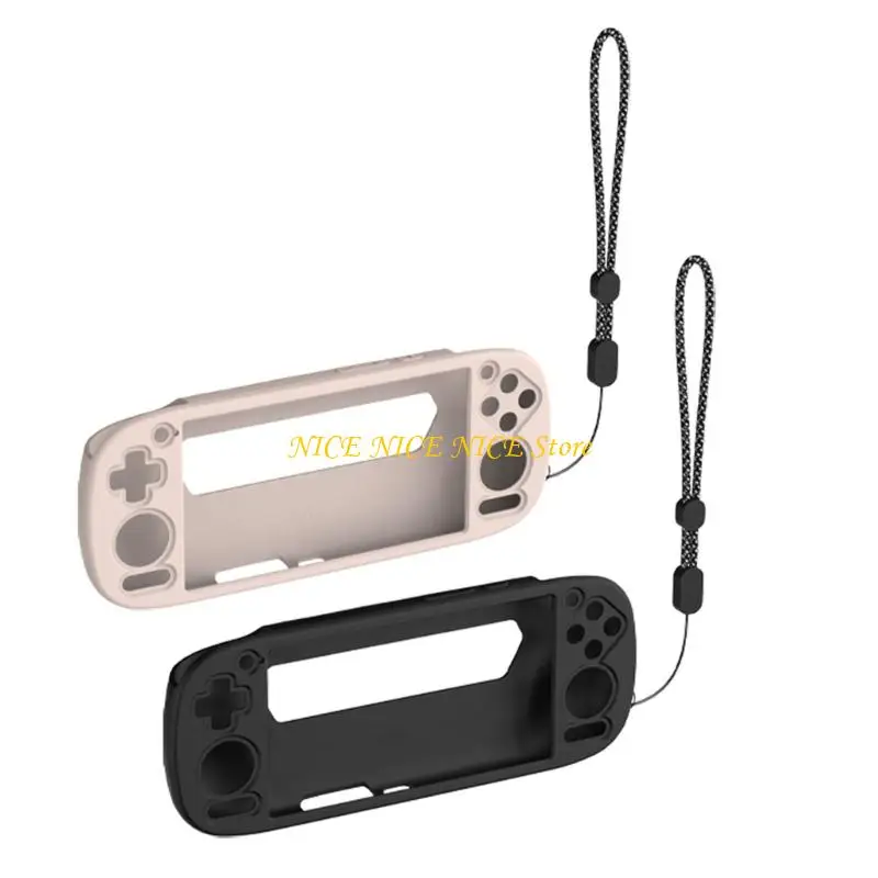 E0BB Gamepad Housing Silicone Protector Cover Dengan Lanyard untuk Saku Retroid 5 Konsol Lengan Pelindung Shell Tahan Gores