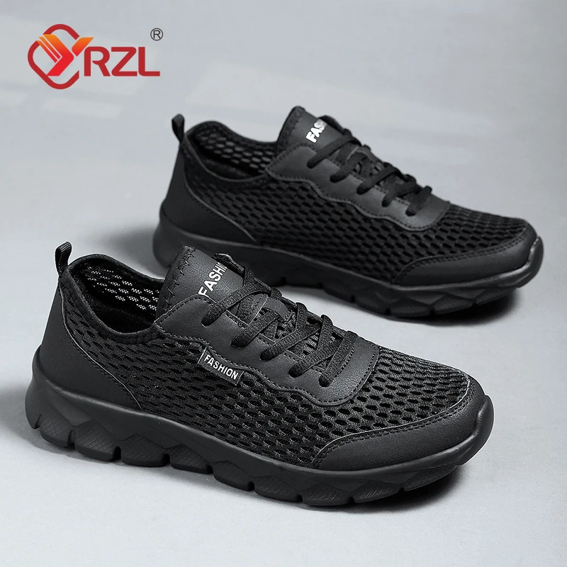 YRZL Running Shoes for Men Breathable Sports Shoes Light Weight Non Slip Summer Breathable Sneakers for Men Plus Size 38-48