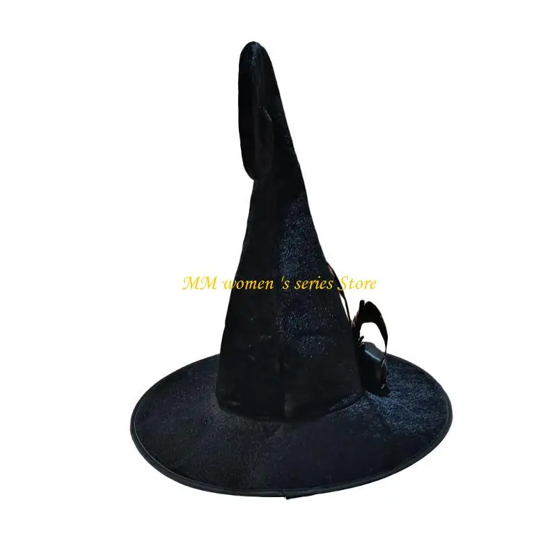 Q39C Novelty Wizard Hat Women Witch Cosplay Costume Hat Party Cap Festival Headwear