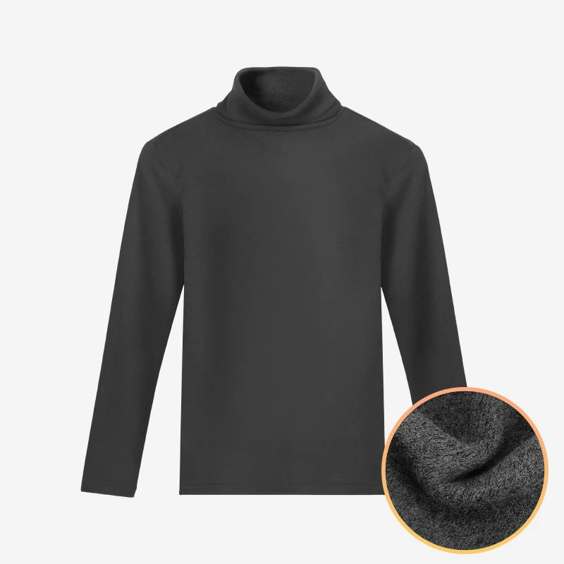 Add fleece thick autumn coat men's high collar warm winter underwear base shirt slim body to wear long sleeve single top