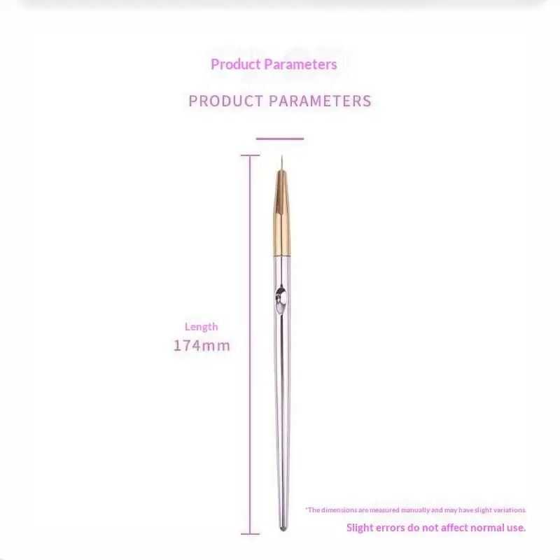 3-teiliges Set Acryl French Stripe Nagelkunst Linienmalstift 3D-Spitzen Maniküre Slim Line Zeichenstift UV-Gel Pinsel Werkzeuge – Detail 4