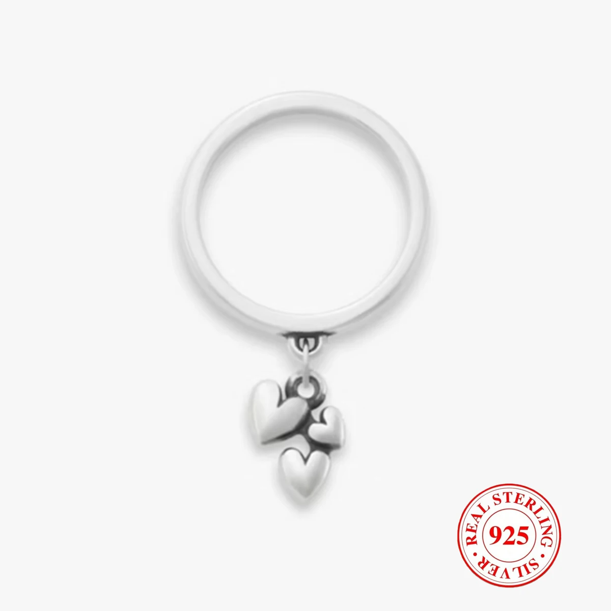 1pc S925 sterling zilveren kleine hartring, doe-het-zelf-ring, unieke en retro-stijl doe-het-zelf-ring, voor dagelijks, feest en banketdecoratie