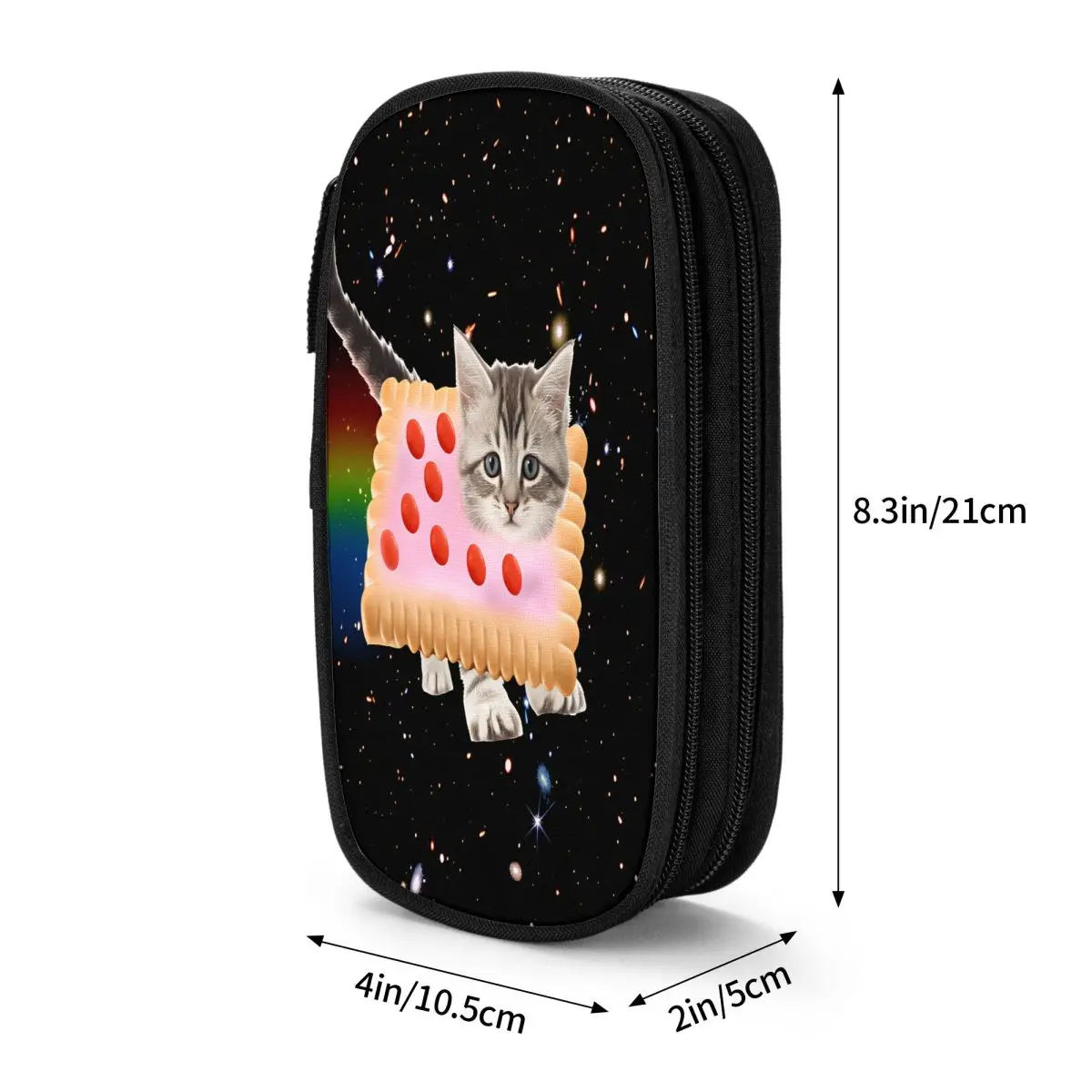 N-Nyan Meme Pencil Case Kitty Back To School Pencil Cases Double Layer Girls Boys Retro University Pen Box School Stationery
