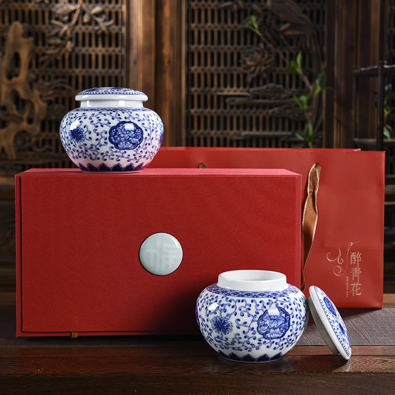 Clearance Special Price Tea Canister Gift Box Packaging Black Tea Green Tea Longjing Gift Box Set Tea Gift Box Empty Box Wholesa