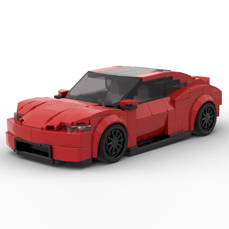 Modello di auto sportiva MOC Mattoni da costruzione Roadster elettrico ad alte prestazioni Tecnologia modulare Regali Vacanza Assemblare Giocattoli per bambini