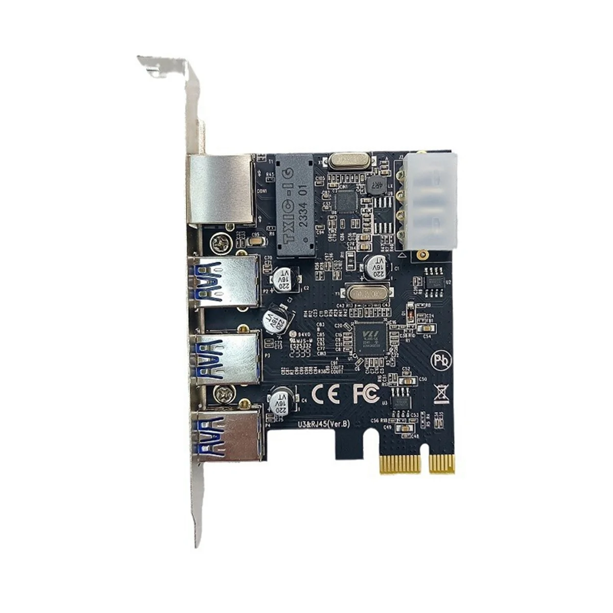 Cartão de Expansão Mainboard do Desktop, PCI-EUSB3.0, Gigabit, LAN, RTL8153B, VLI805, Módulo Mainboard
