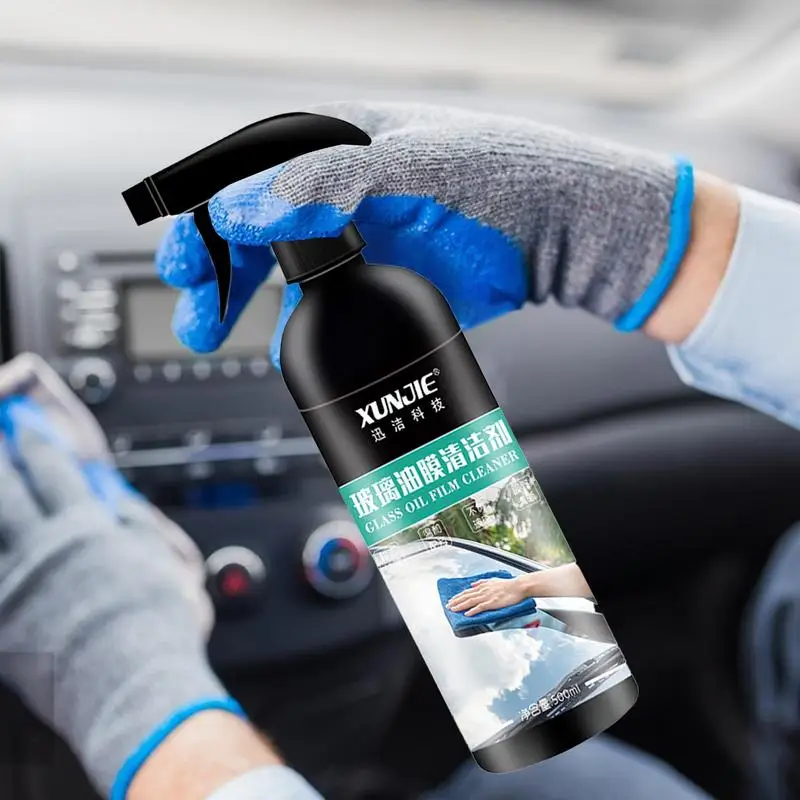 Glass Oil Film Remover For Car 500ML Glass Polishing Car Glass Cleaner Outdoor Window Cleaner Car Window Cleaner Invisible