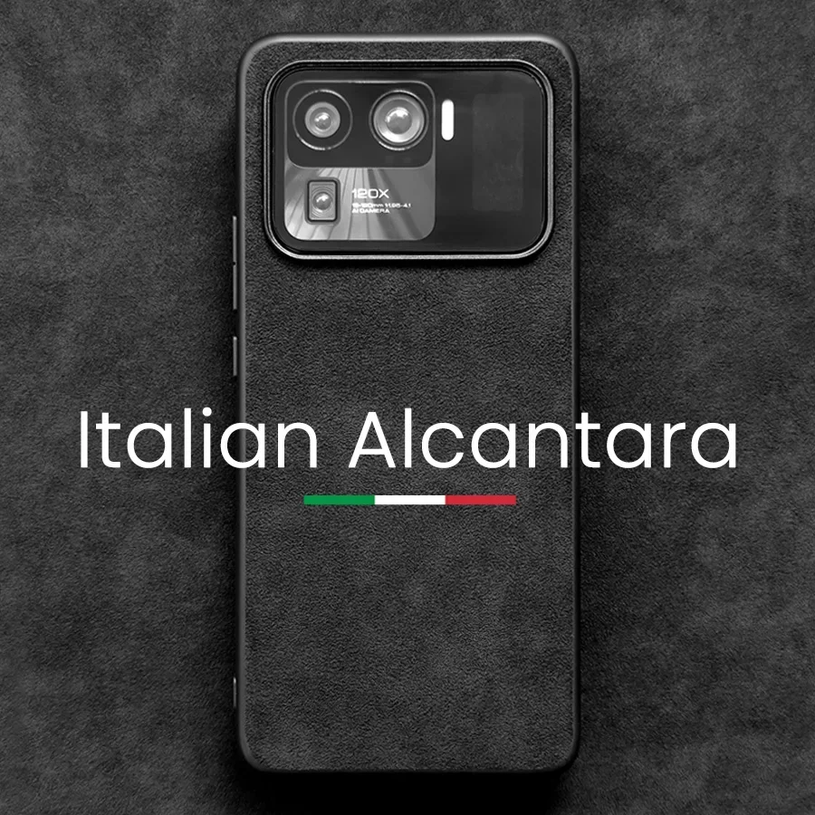 ALCANTARA Case for Xiaomi Mi 11 14 Pro Ultra 5G Luxury Supercar Interior Same Artificial Leather Business Phone Cover