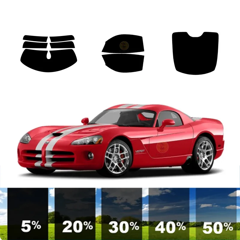 precut Removable Window Tint Film For Car 100% UVR 5%-35%VLT Heat Insulation Carbon ﻿For DODGE VIPER 2 DR COUPE 2013-2018