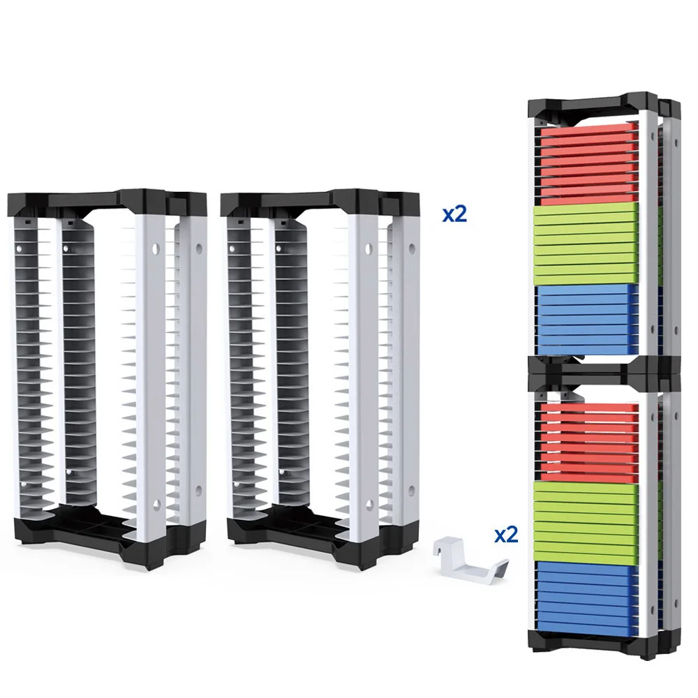 For PS4 for Switch for Xbox Game Holder and Video Game Storage Organizer  46 CD Storage Disk Tower for PS5 DVD Storage