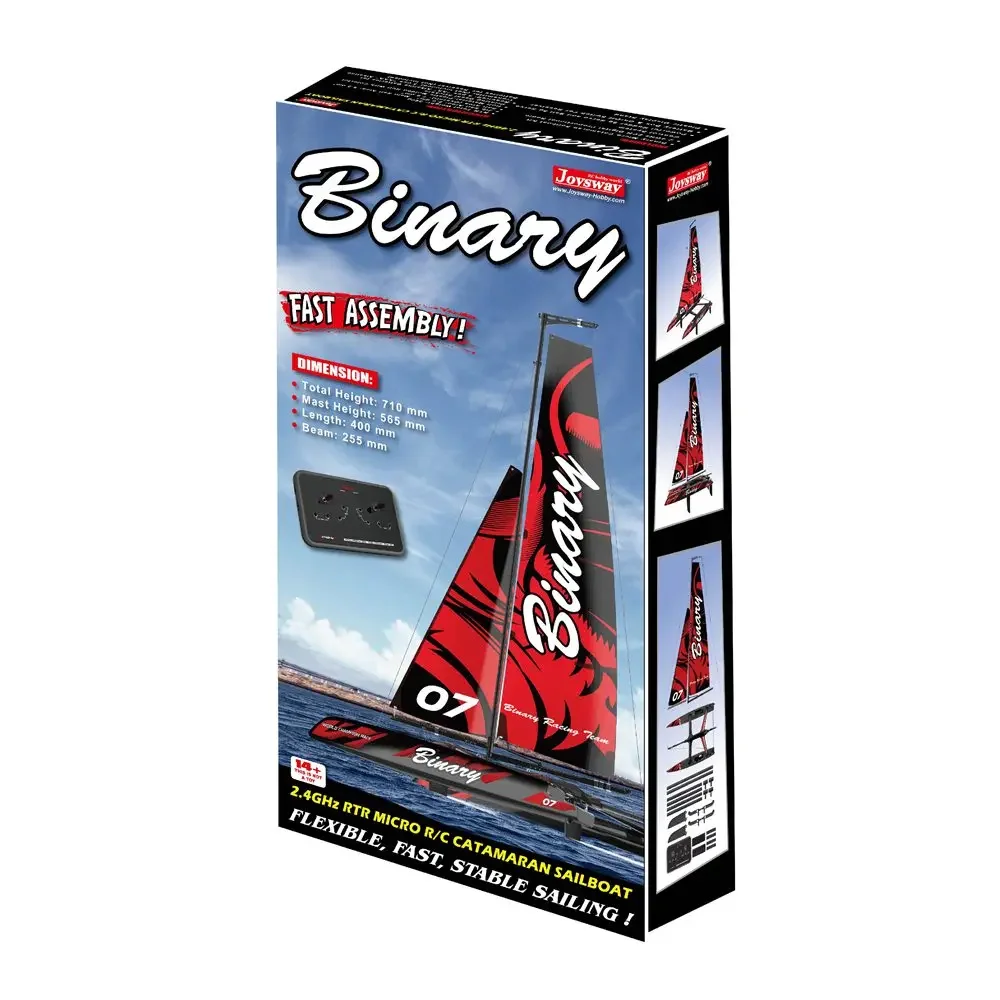 Joysway RC Sailboat 8807V2 Binary RTR Mini Catamaran 2.4Ghz 2CH Radio Control Boat Model Outdoor Toys