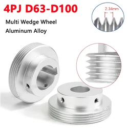 1pcs 4PJ Belt Pulley Multi Wedge Wheel 4 Slots Motor Shaft 4 Peak Groove Timing Pulley Bore 10-40mm PJ63/71/75/80/90/95/100