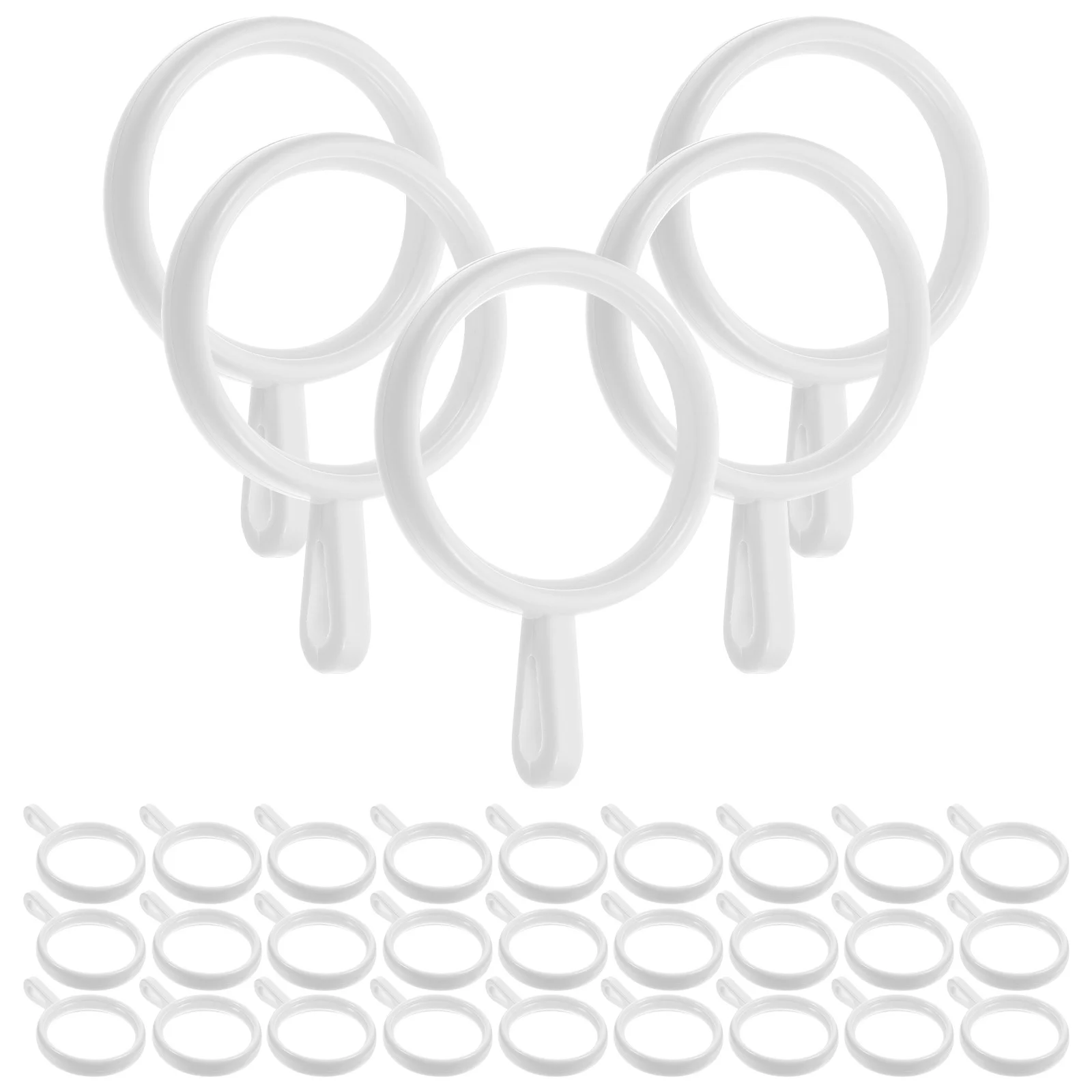 

190Pcs Sturdy Curtain Eyelet Rings Thick Design for Silent Smooth Operation in Bathroom Home Shower Curtain Rings