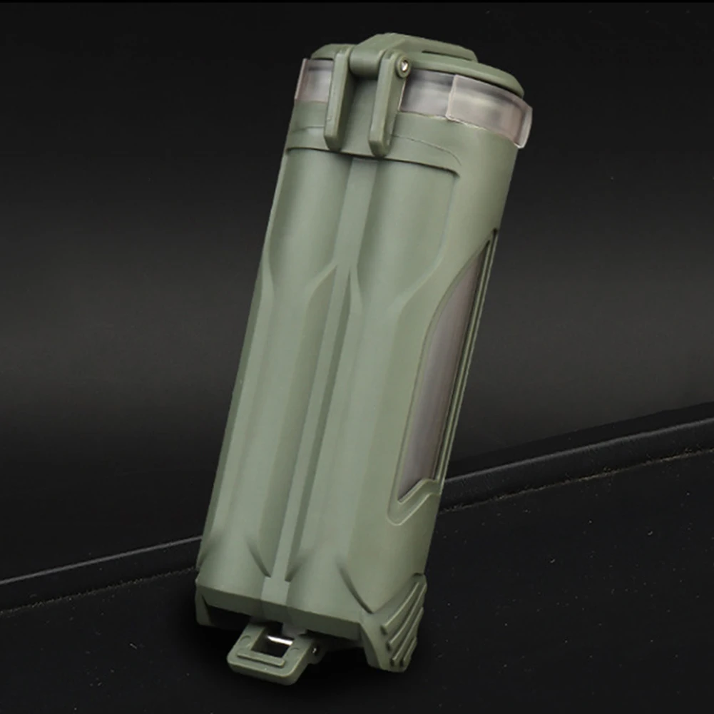 Molle Battery Container Waterproof Molle Battery Holder Dustproof Double Hole for CR123/AAA/AA Portable Hunting MOLLE Equipment