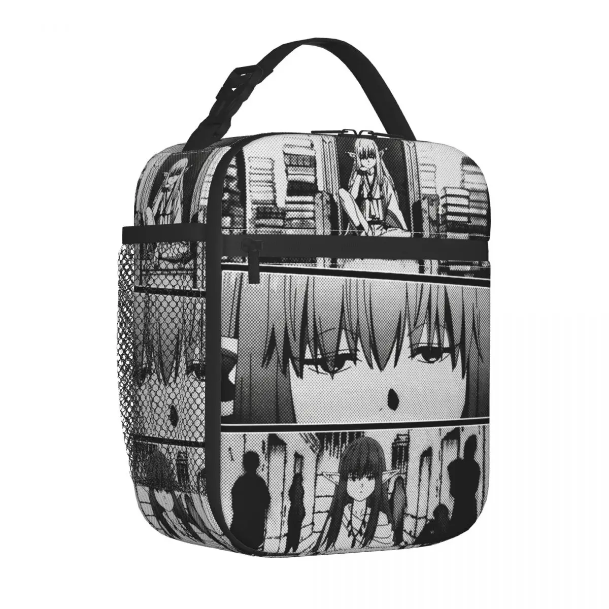 Sousou No Frieren Product Insulated Lunch Tote Bag For Office Japanese Anime Food Box Portable Cooler Thermal Lunch Boxes