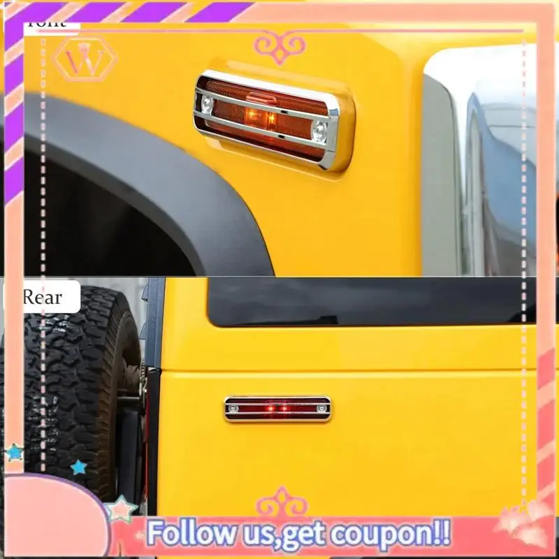 

Durable Side Marker Guard Trim Side Light Protector Cover Spare Parts Accessories For Hummer H2 2003-2009 Accessories - 4 Pack