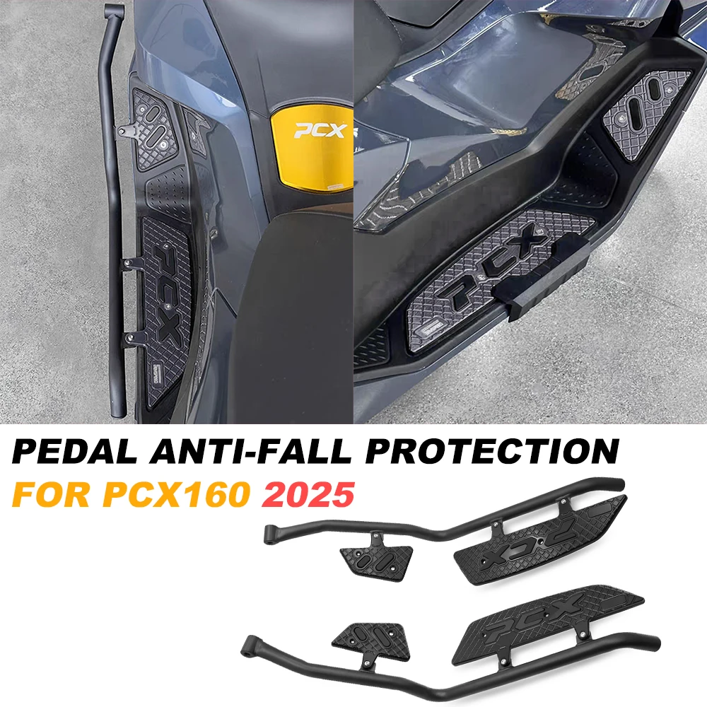 

Side Bumper Footrest Set Motorcycle Accessories Side Crash Bar Footrest For Honda PCX160 2025 PCX 160 2025