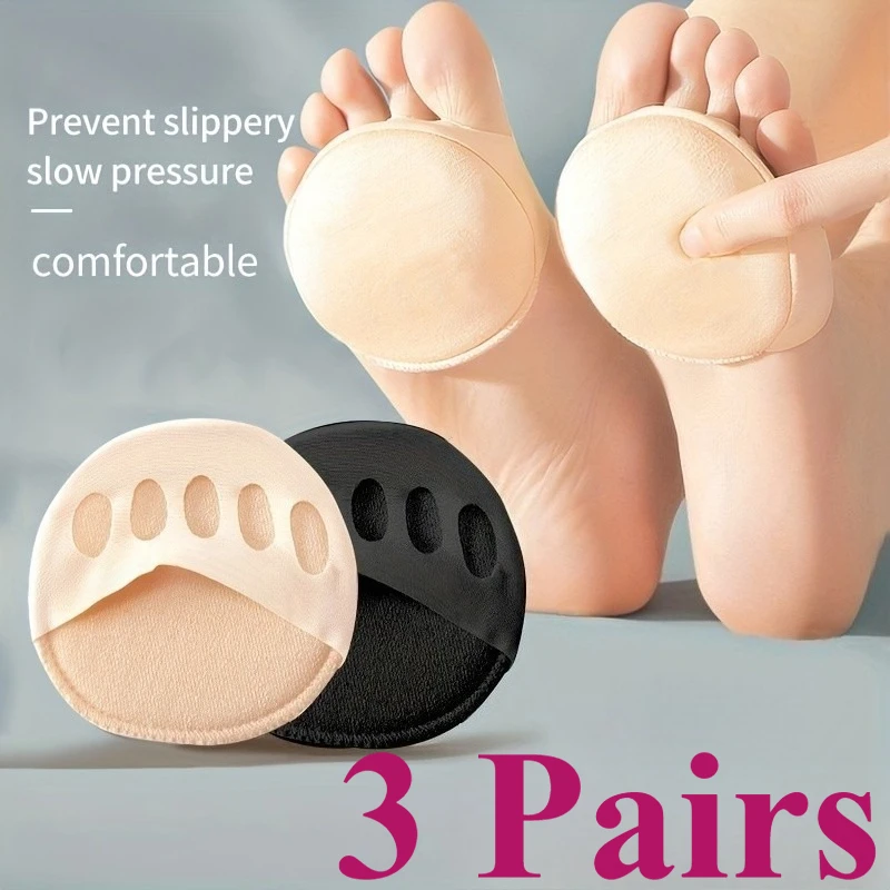 

3 Pairs Women's Thin Five Toe Socks with Half-Honeycomb Breathable Design for Foot Pain Relief Moisture Wicking Forefoot Padding