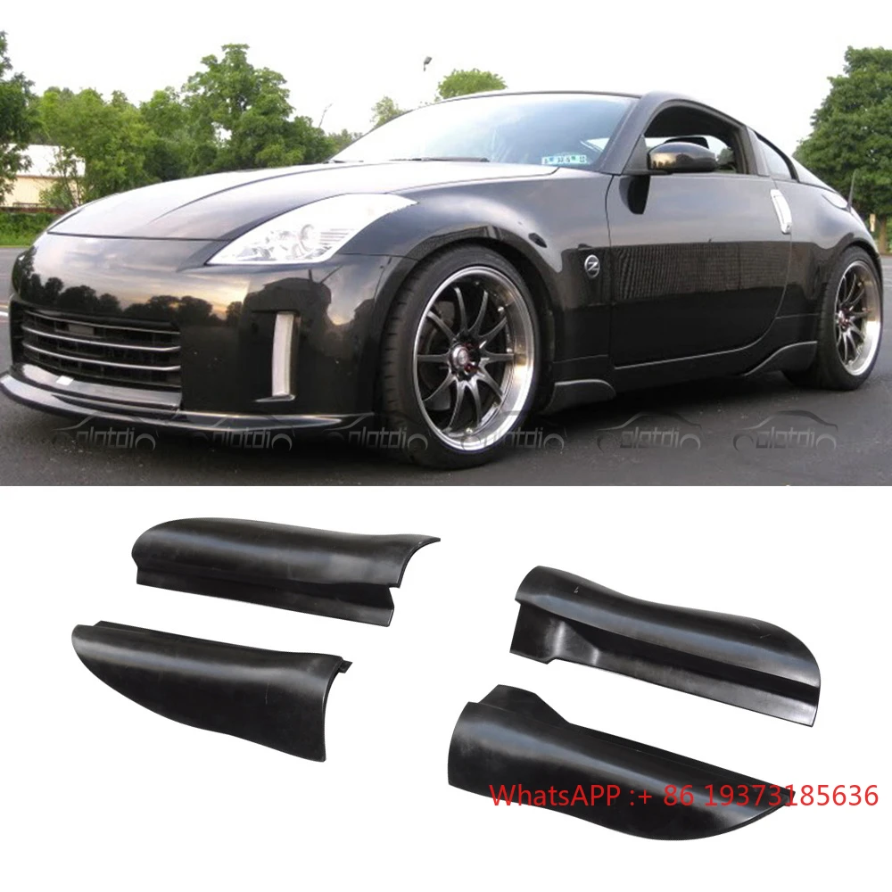 JDM Style PU Nissan Skyline 350Z Fair Lady Z33 2005+ Car Bumper Side Skirts Extension Lips Exterior Accessories