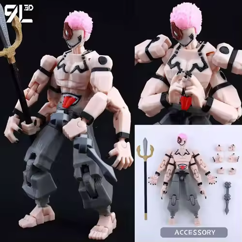 9L3D Printed Anime Jujutsu Kaisen Sukuna Yuji Yuta Satoru Gojo Lucky Dummy 13 Movable Shapeshift Action Figures Mannequin Toys - Image 32