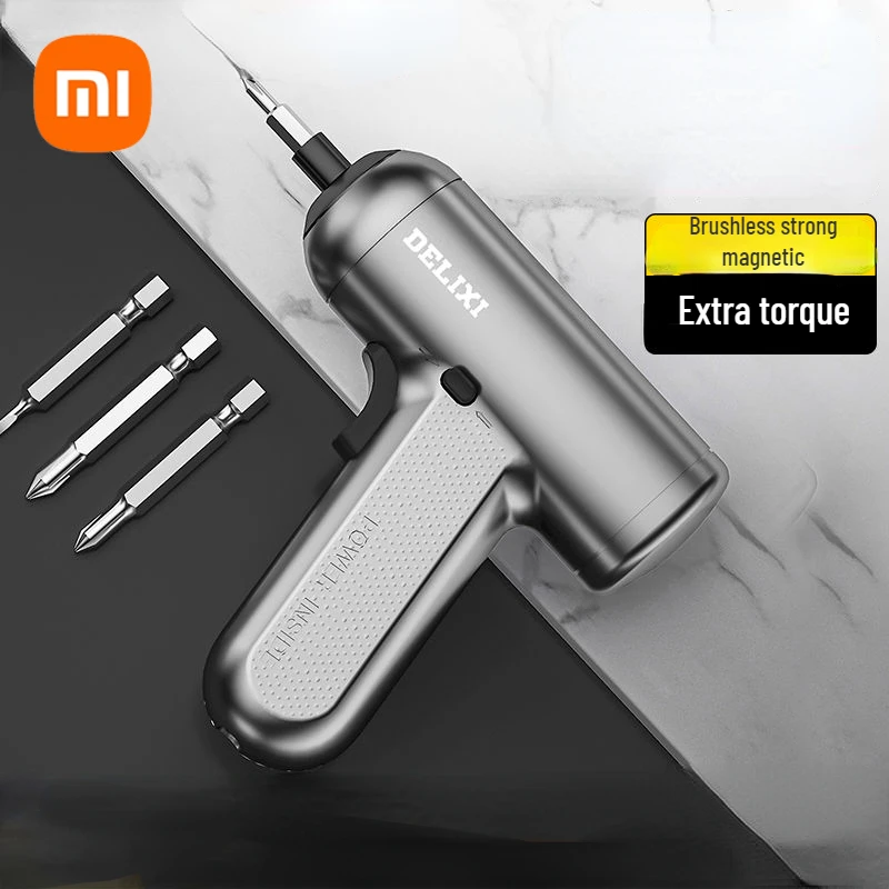 xiaomi delixi mini chave de fenda eletrica carregamento motorista eletrico ferramenta de broca de mao domestica 01