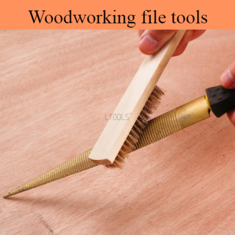 4 Inch 10CM Gold File Hand Tools Fine Tooth Reshaping High Strength Soft Rubber Handle Hardwood Polishing Woodworking File Tools