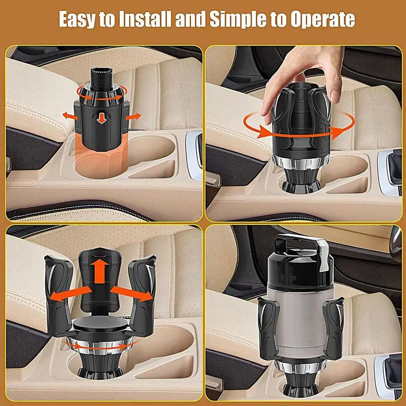 Soporte de taza de coche con Base ajustable, adaptador automotriz, soporte de botella, brazos ajustables, soporte de taza de inserción de Base, expansor y