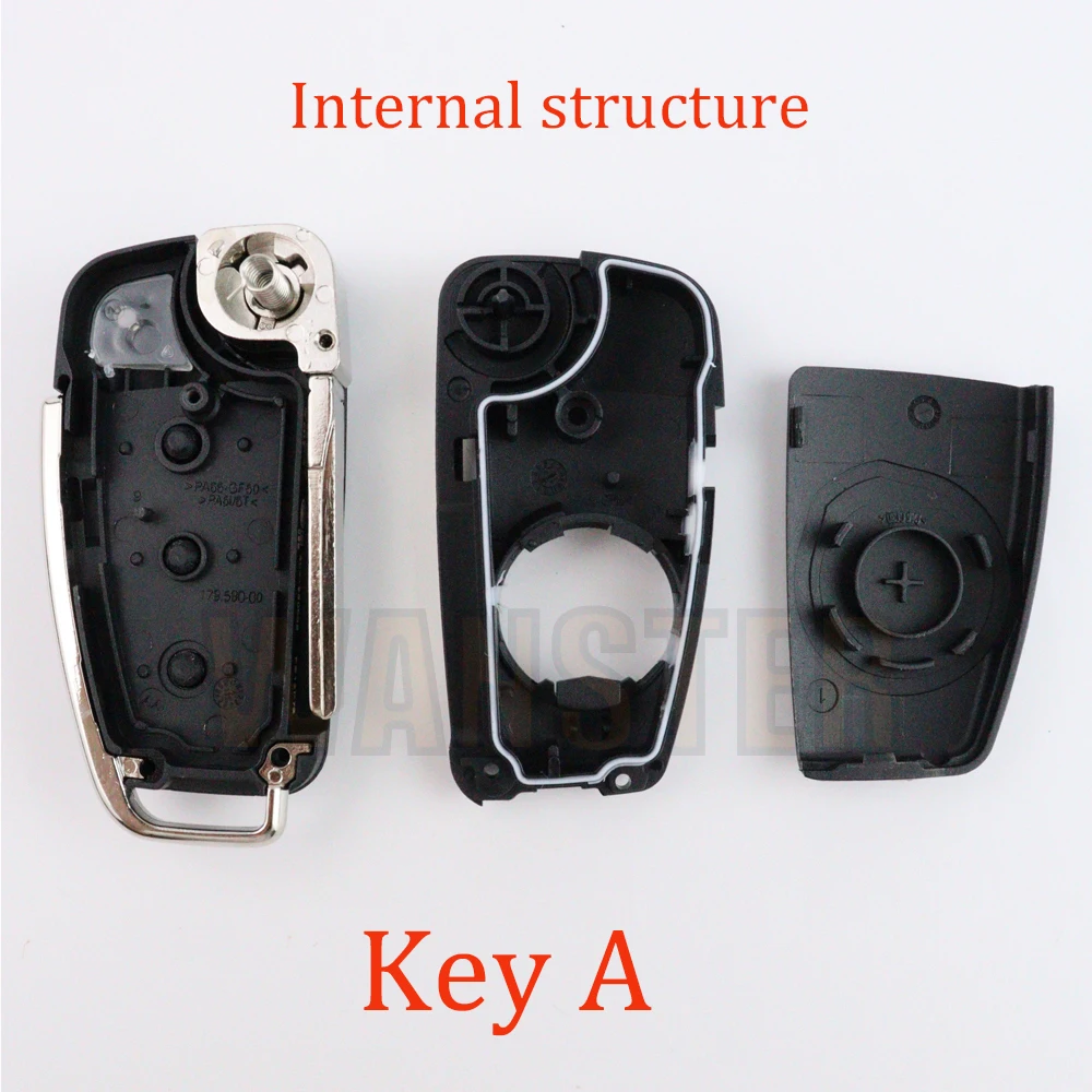 3 4 Bottons Car Key Fob Case Shell Housing for Audi A3 Q3 A2 A4 A6 A6L A8 Q7 TT A1Allroad R8 S6 SQ5 RS4 A4L S3 RC3