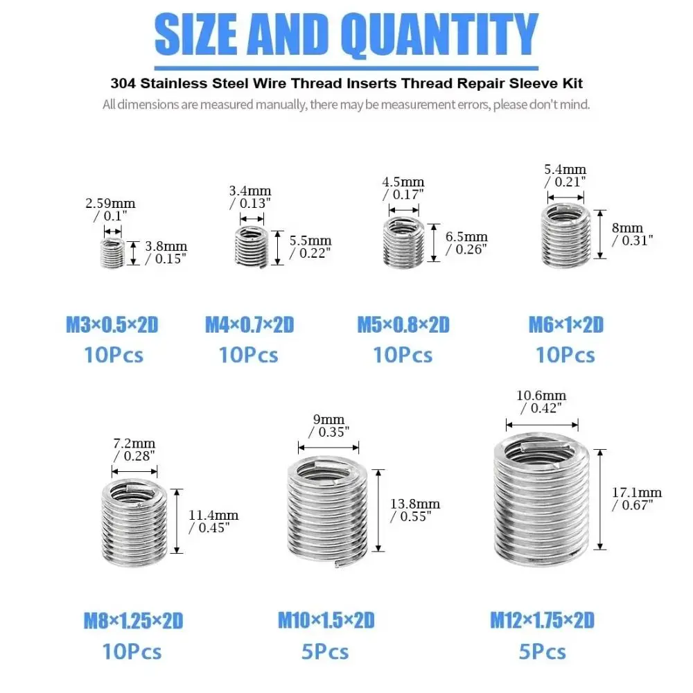 Picture 6: Stainless Steel Wire Thread Insert Durable Helical Thread Thread Insert Spiral Wire Coiled Wire Threaded Insert