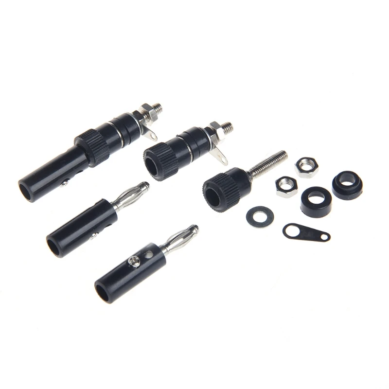 573A 10 Đôi Đen Đỏ 4Mm Liên Kết Bài Loa Nhà Chuối Cắm Ổ Cắm Con