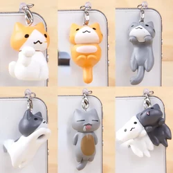 2pcs Cute Cat Dust Plug Phone Anti Dust 3.5mm Universal Phone Dust Plug for HTC Samusng iPhone Headphone jack Dustproof Plug