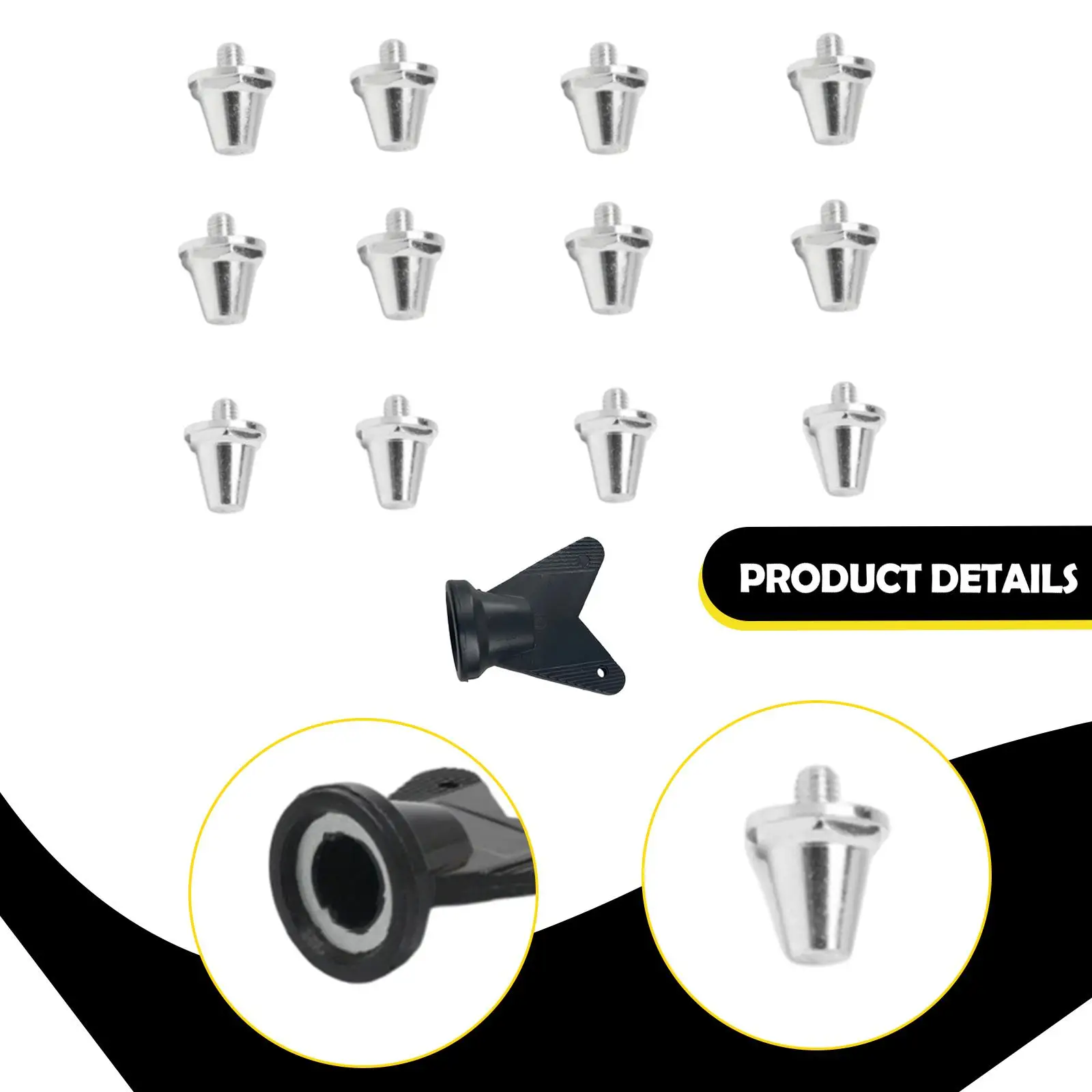 

Aluminum Alloy Football Boot Studs Screw in Spikes Set Sports Cleats for Football Field Turf Matches
