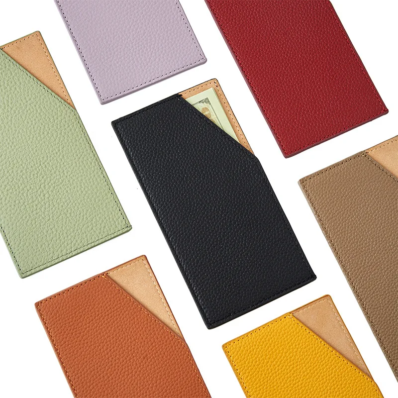 

Ультратонкий женский кошелек из воловьей кожи с верхним зерном, многофункциональный футляр для карт, держатель для дорожных билетов, сумка для хранения, ручная сумка