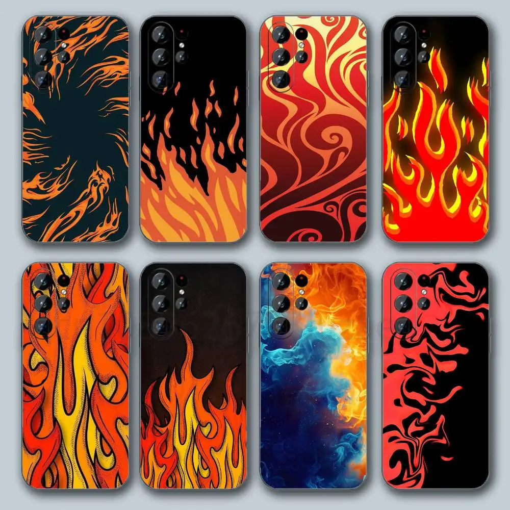 Creative Fashion Flame Fire  For Samsung Galaxy S26 Ultra Case Samsung Galaxy S26 Plus S 26  Liquid Silicone Cover Samsung
