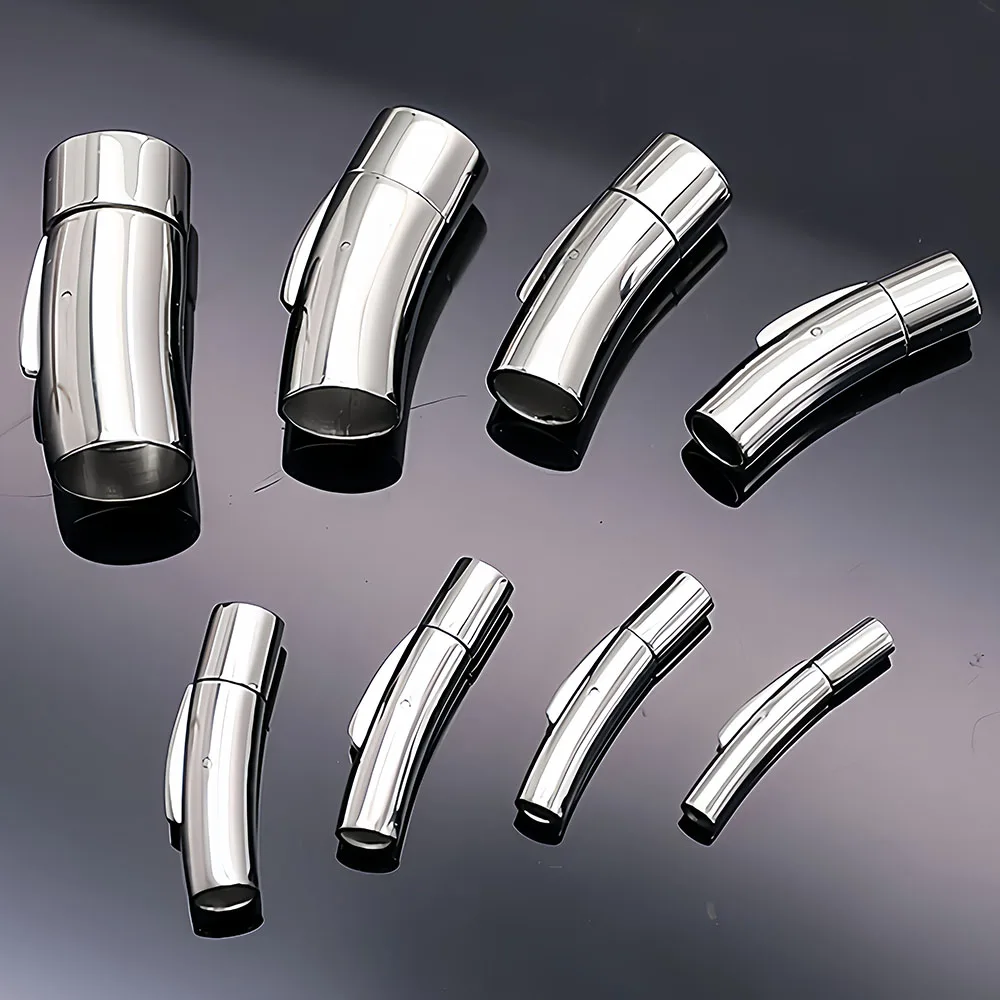 Edelstahl-Bajonettverschluss 2-12mm Federzylinder-Verschluss Schmuckkomponenten DIY Armbandteile Schmuckherstellungszubehör – Detail 2