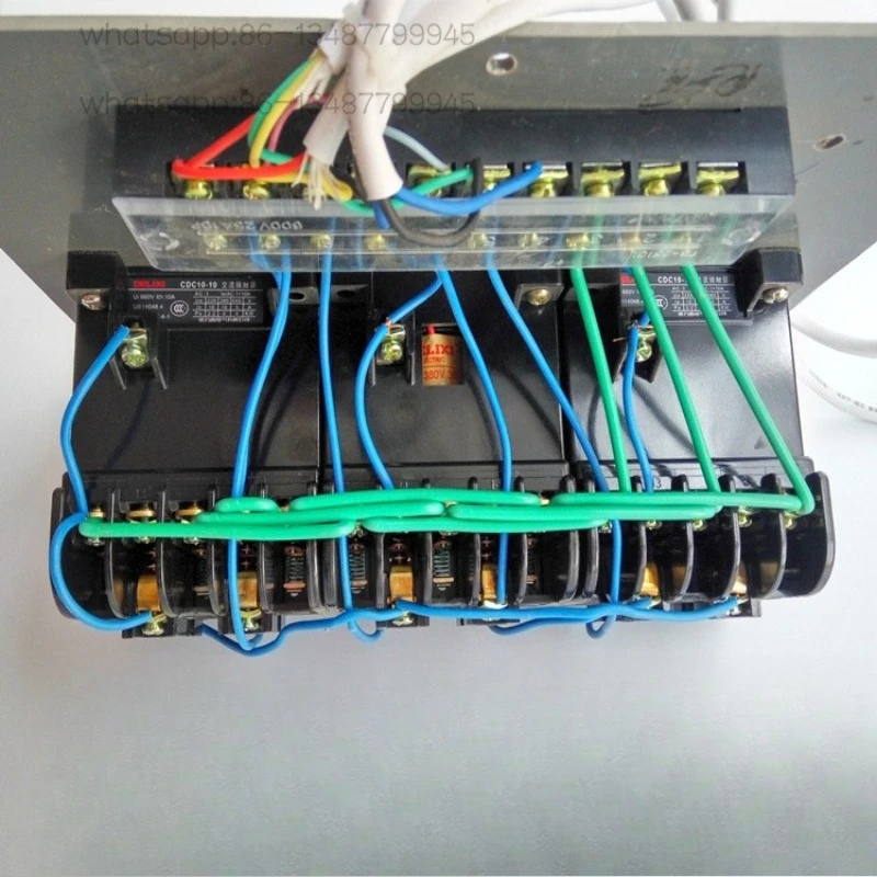 

Electrical assembly of steel bar bending machine, AC contactor, travel switch, foot switch