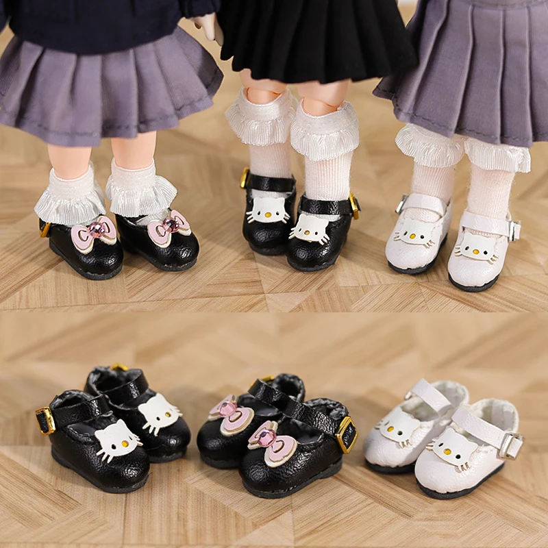 1 Pair of OB11 Doll Uniform Cat Shoes OB11 Accessories 1/12 Bjd Doll Shoes Decoration Detachable Doll PVC Material Two Colors